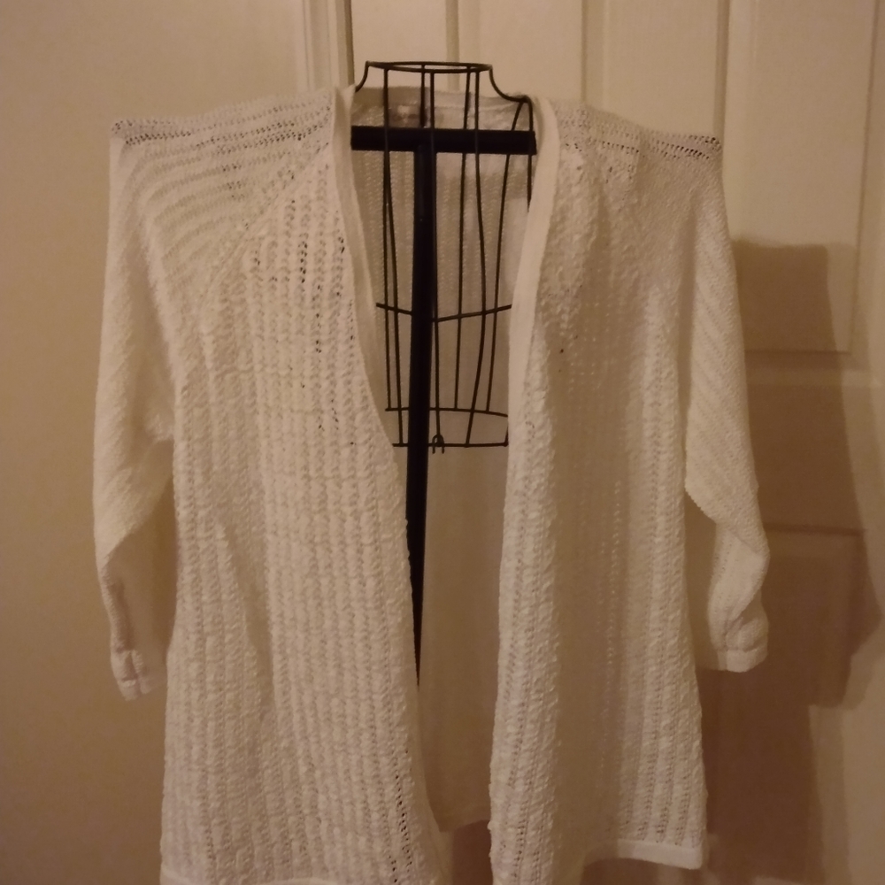 Coldwater Creek white sweater. NWOT.